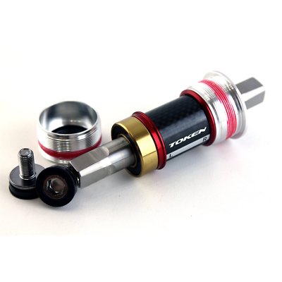 Token JIS Square Bottom Bracket,BSA thread,103-127 mm,Ti Axle,Ti Ceramic Bearing