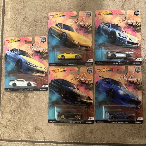 Car Culture Street Tuners Complete 5 Car Set Brz S15 Rx-7 S2000