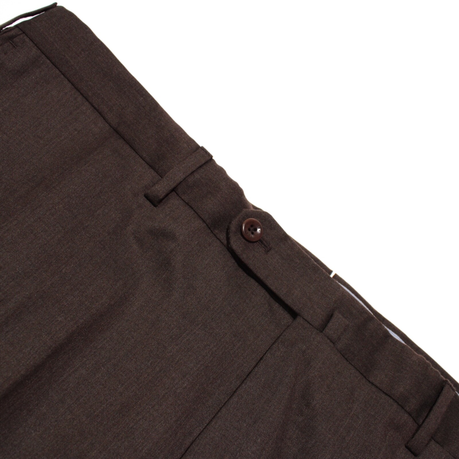 Incotex NWT Dress Pants Size 42 US In Solid Brown 100% Wool