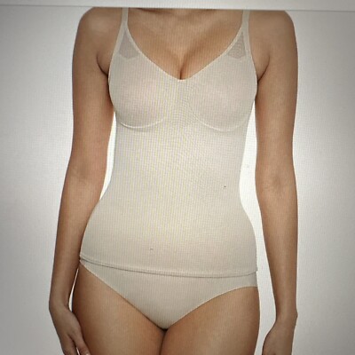 MIRACLESUIT SEXY SHEER SHAPING BEIGE CAMISOLE EXTRA FIRM CONTROL 2782 SIZE 38B