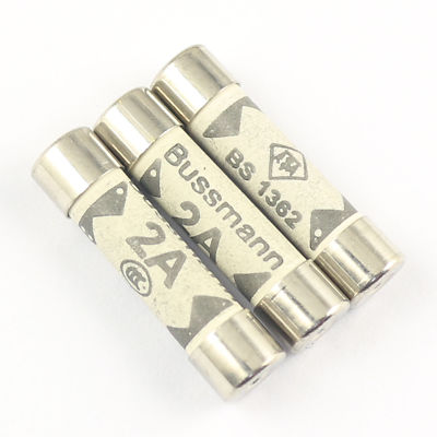 5Pcs 6mm x 25mm 250V 2A BS1362 Ceramic Fuse RoHS