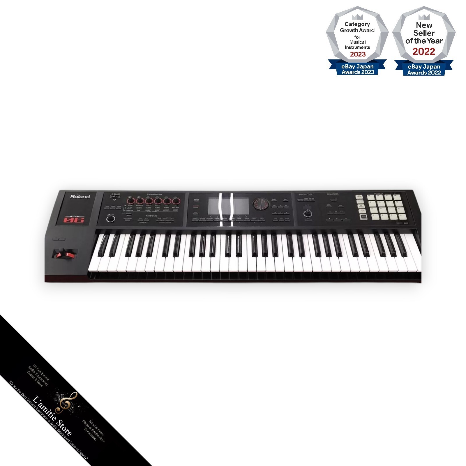 Roland FA-06 61-key Music Workstation Keyboard Synthesizer