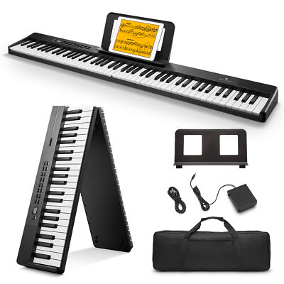 Donner DP-10 Folding Digital Piano Keyboard Bluetooth Semi-Weighted 88 Key