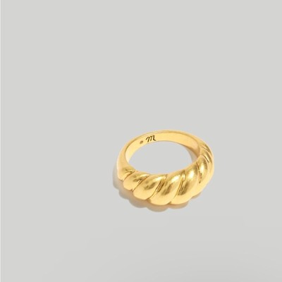 NWT Madewell Puffed Dome Ring Gold Tone ND379