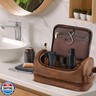 Aganmi Personalized Husband Birthday Gift from Wife Travel Toiletry Bag for Men Him, Cool Valentines Thanksgiving Christmas Anniversary Birthday Gifts for Husband Boyfriend Partner, Light Brown C