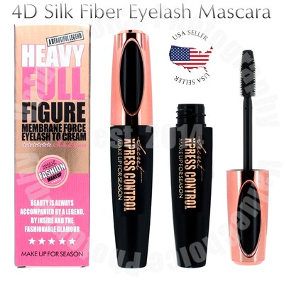 4D Silk Fiber Eyelash Mascara Extension Makeup Black Waterproof Eye...