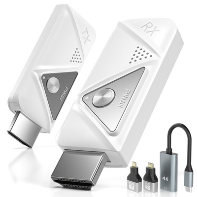 Wireless HDMI Transmitter and Receiver 1080P, Portable Wireless HDMI Extender...