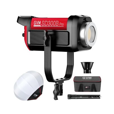 GVM 300W Photography Lighting Bi-Color Video Light with Bowens Mount Lantern ...