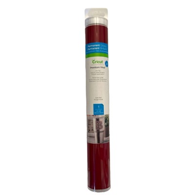 Cricut Premium Permanent Vinyl Glossy Dark Red - Damaged Package