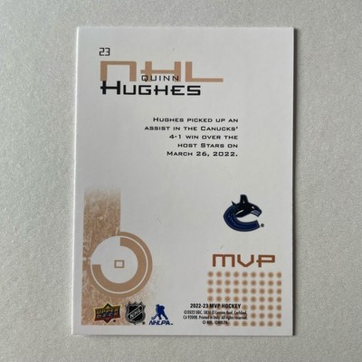 2022 Upper Deck MVP #23 Quinn Hugues 20th Anniversary