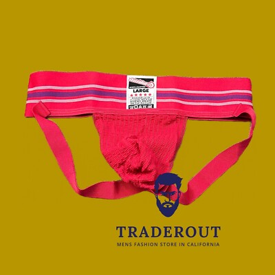 AussieBum Men Red classic jock strap jockstraps underwear size M L XL