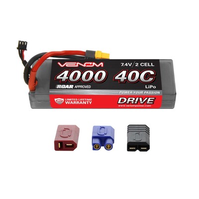 Venom LiPo Battery : Traxxas Stampede 4x4 VXL 40C 7.4V 4000mAh 2S with UNI Plug