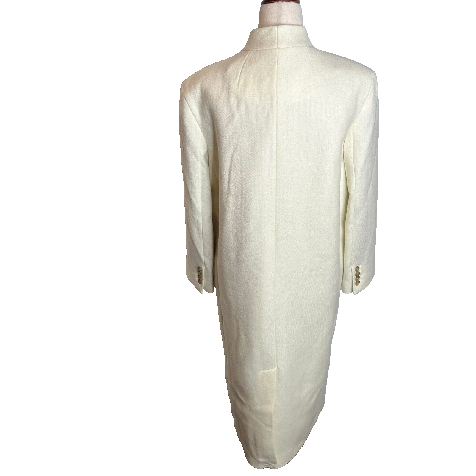 Pre-owned Jcrew J.crew Womens $428 Palais Topcoat Italian Melton Wool Blend Ivory Size 14 Bu452 In White