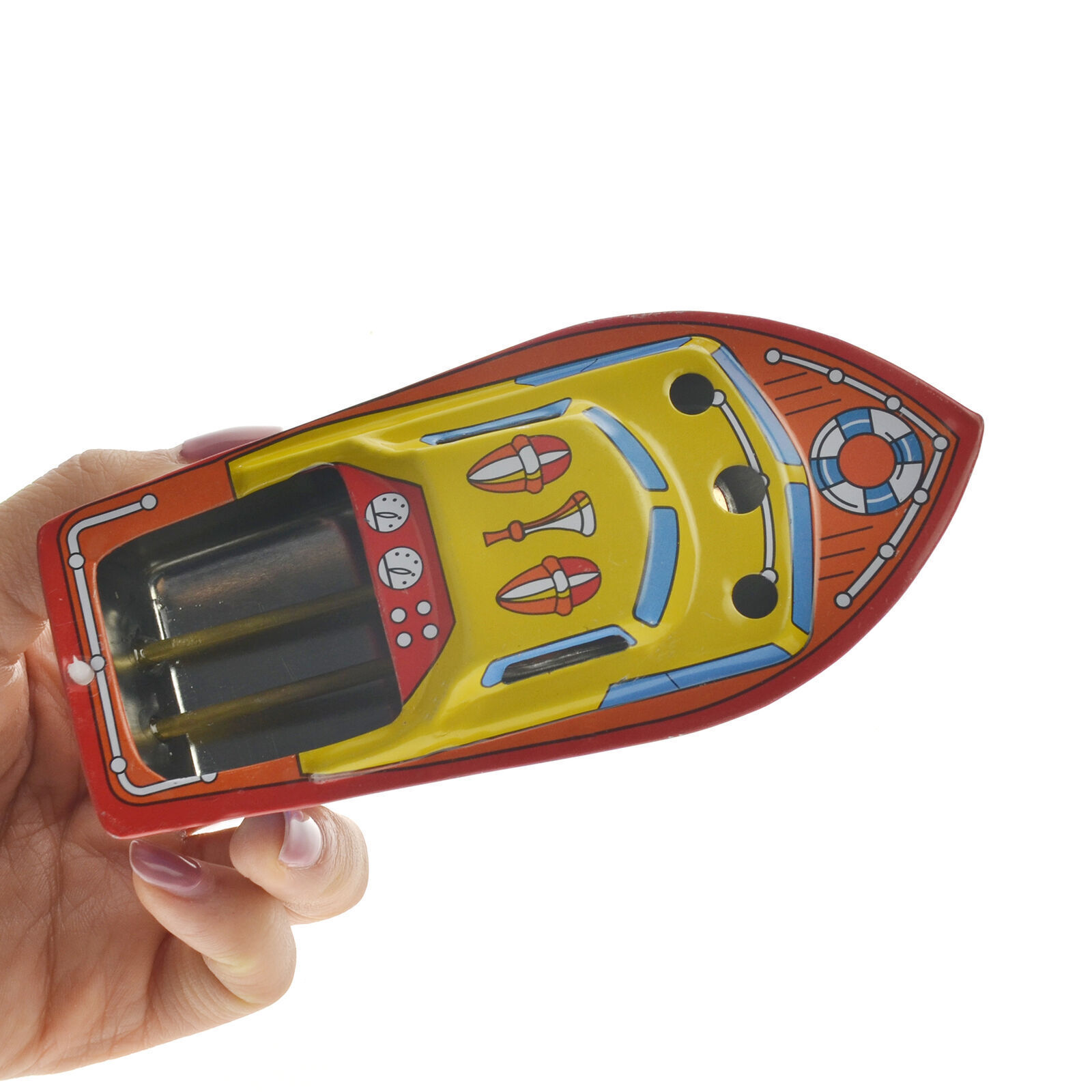 NEW Vintage STEAM BOAT Pop Pop Candles Powered Put Ship Collectable Tin Toy US
