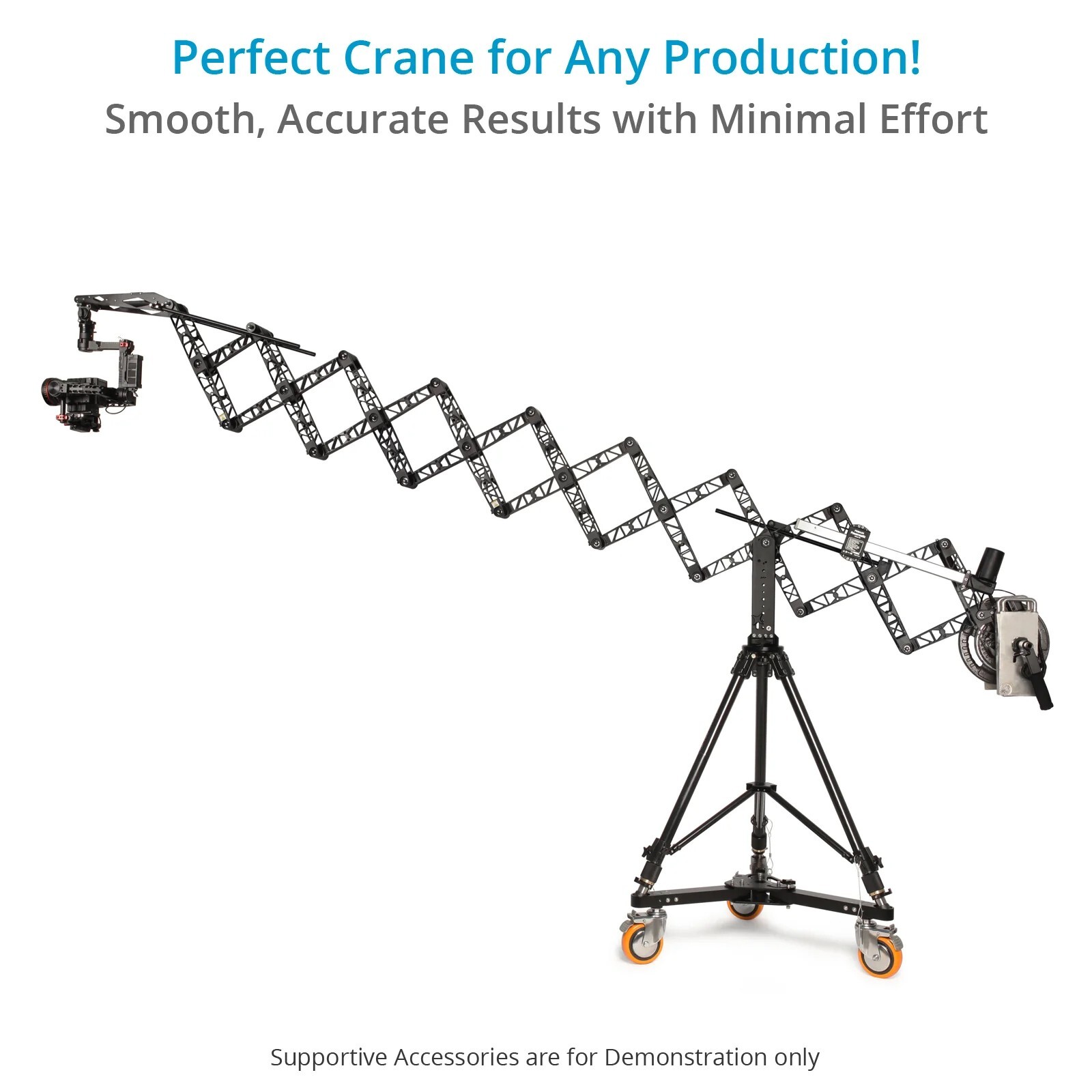 Proaim Powermatic Scissor 17' Telescopic Camera Jib Crane for Film Productions
