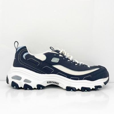 

Skechers Womens D Lites 11930EW Синие повседневные кроссовки, размер 7, Синий, D Lites