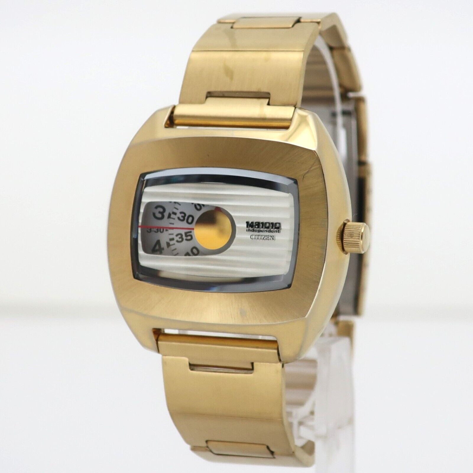Vintage Rare Citizen Independent 1481010 Jumping Hour 6038-L 16401 Gold Vintage Rare Citizen Independent 1481010 Jumping Hour 6038-L 16401 Gold