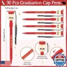Weekgrat 30 Sets Graduation Gift Bulk Class of 2025 Gifts Graduation Smile Pens with Tassel Blessing Keychains Positive Bookmarks Party Favors for Teacher Students School Supplies(Red)