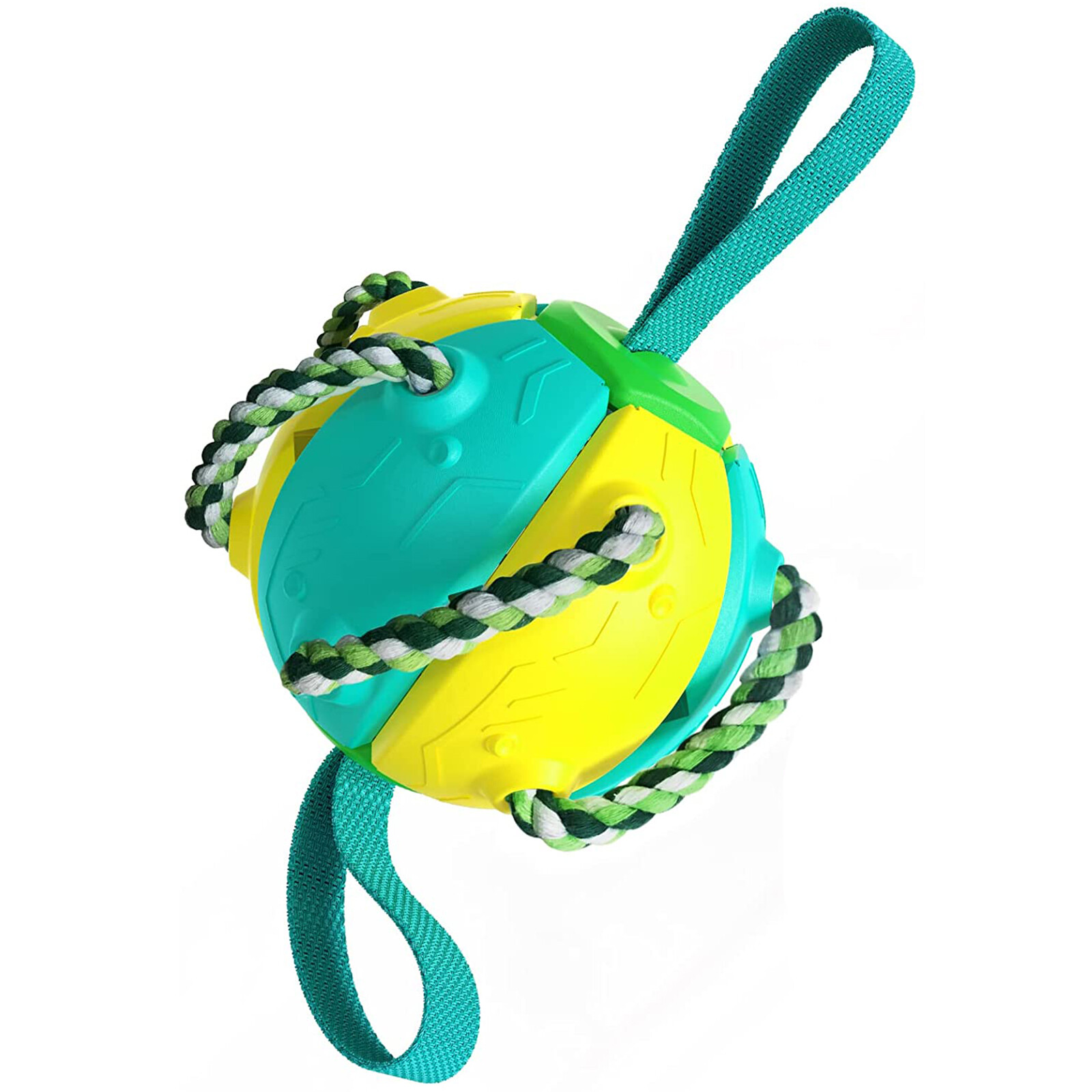 Dog Pet Football Interactive Fetch Toy with Easy Carry Tabs For Outdoor Training