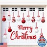 32PCS Christmas Garage Door Decorations Magnets - Merry Xmas Ball Holiday Refrigerator Fridge Kitchen Decor(Red, White)