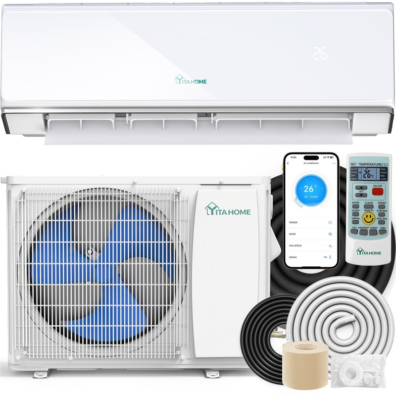 18000 BTU Mini Split Air Conditioner Heat Pump System 208-230V