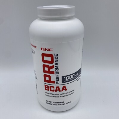 GNC Pro Performance BCAA Muscle Protein Synthesis 240 Softgels EXP 04/2025+