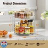 LazySpin 2 Tier Lazy Susan Organizer, 9.25'' Lazy Susan Turntable for Cabinet, Stackable Turntable Organizer Rotating Spice Rack Organization for Kitchen Countertop, Pantry, Bathroom, Clear