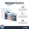 Amazon Basics Vacuum Compression Space Saving Storage Bags with Hand Pump, Large, Pack of 5, Clear