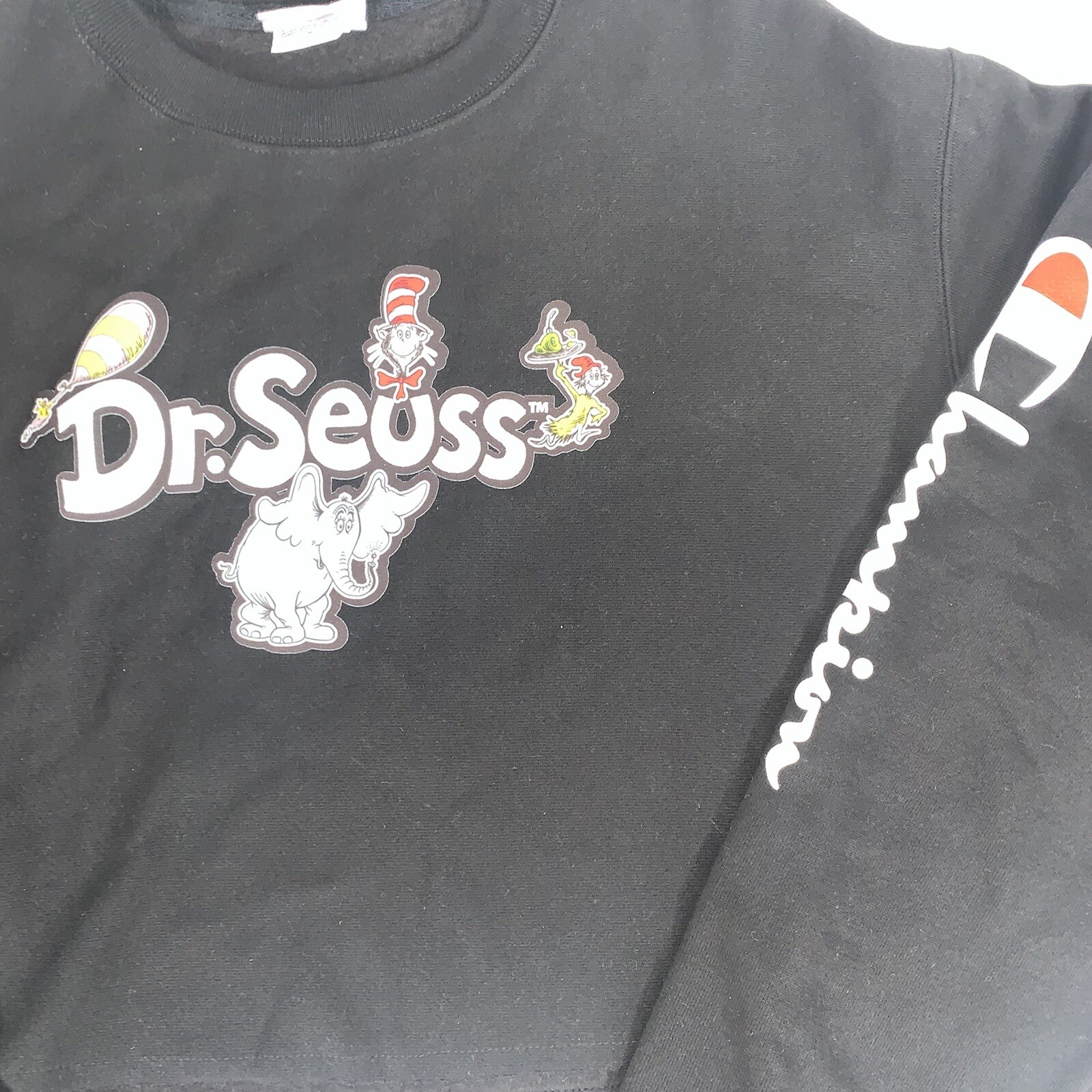 dr seuss champion hoodie black