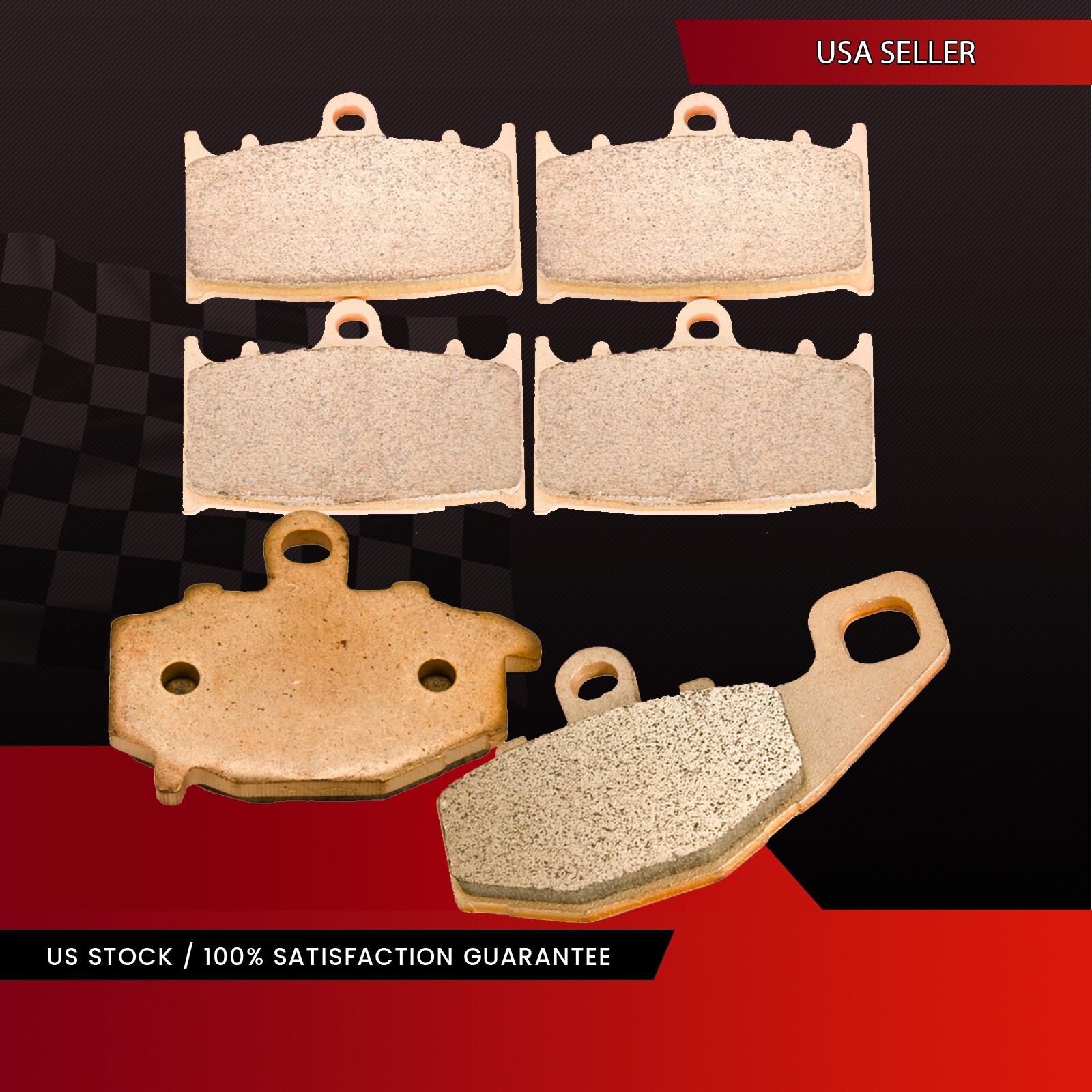 Parts F+R Brake Pads For Kawasaki ZX 6R ZX600 (94-97) ZX-9R (94-95