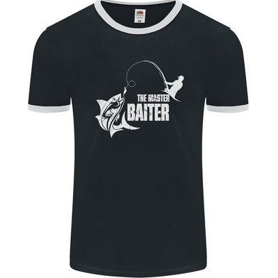 Camiseta Ringer Para Hombre Funny Fisherman Fishing The Master Baiter FotL