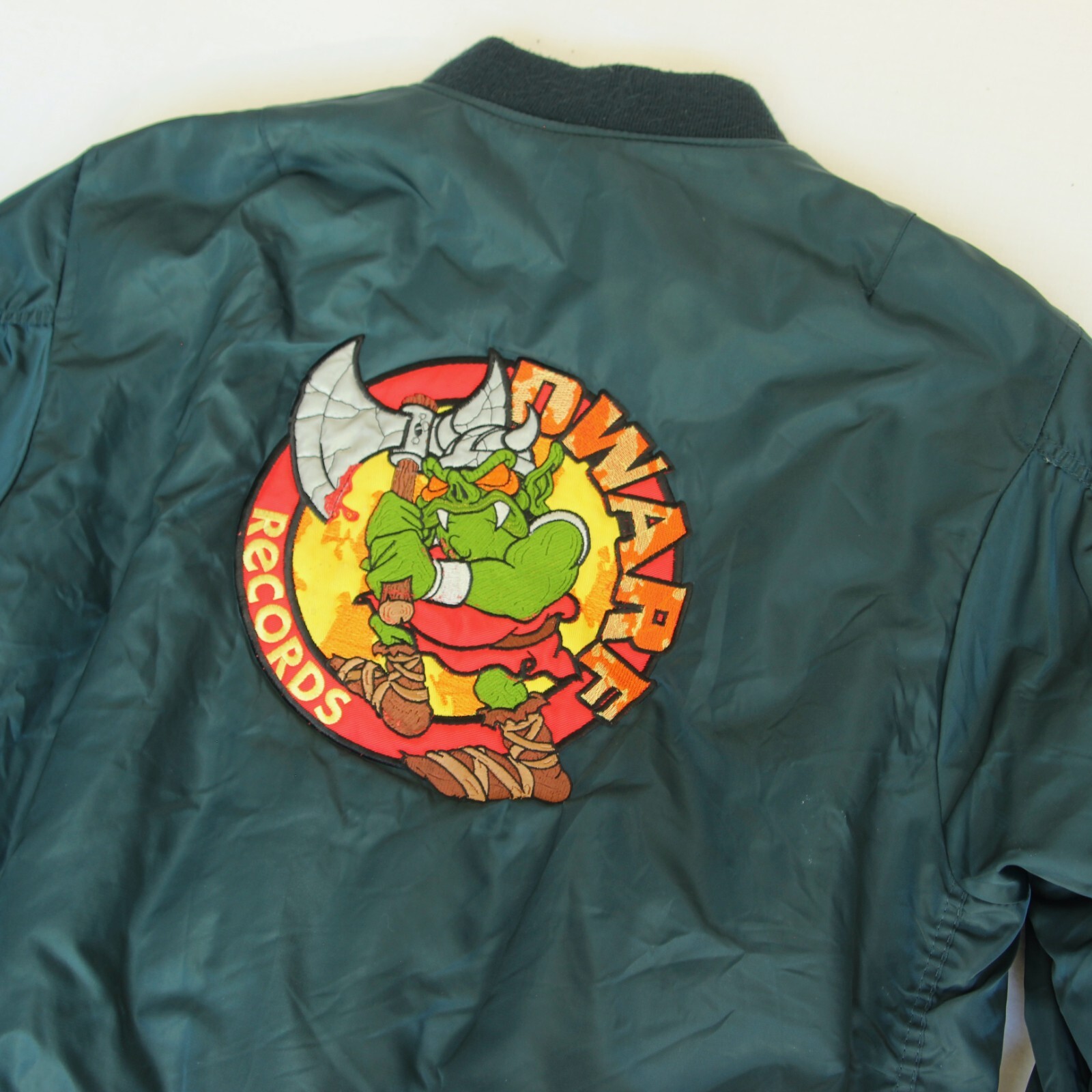 VTG Dwarf Records Bomber MA-1 Flight Jacket Men XL Blue VTG Dwarf Records Bomber MA-1 Flight Jacket Men XL Blue