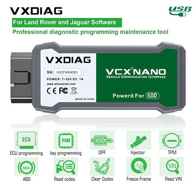 VXDIAG VCX NANO OBD2 Diagnostic Programming tool for Land Rover and Jaguar