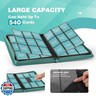 Trading Card Binder with 9 Side Loading Pocket Card Album Hold Up to 540 Cards PU Card Collection Binder, Collectible Albums Card Folder for MTG, TCG, Sports Cards（9-Cyan）