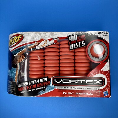 Nerf Vortex 40 Disc Refill Pack Orange Extra Long Range 37948