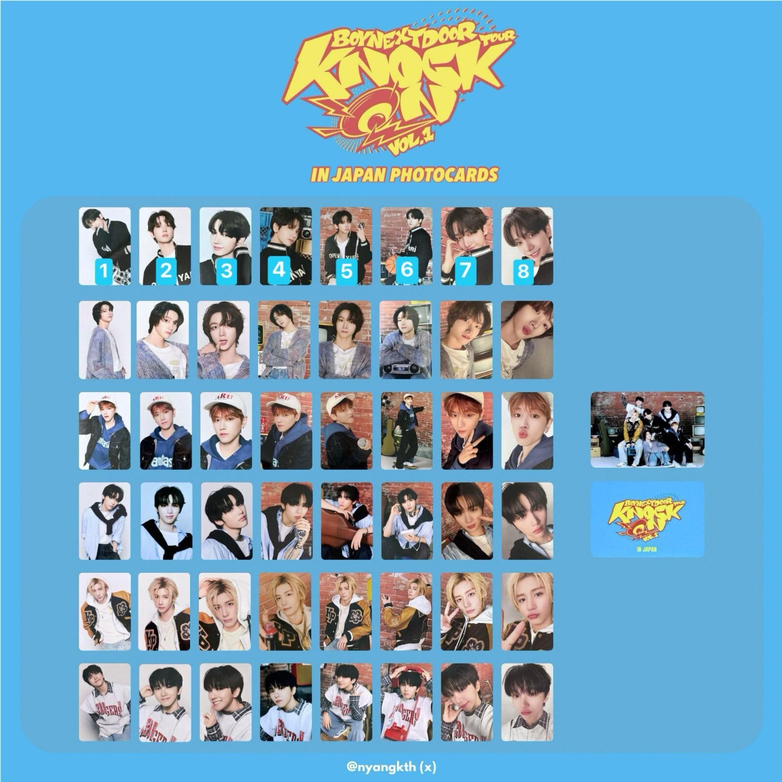 BOYNEXTDOOR KCON JAPAN リウトレカ 6枚 JAPAN公式通販 KCONJAPAN