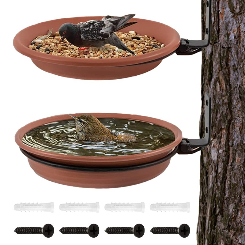 Bowl Tree Mounted Bird Bath Spa Include 2 Bird Trays