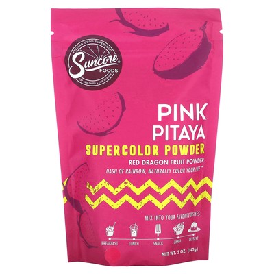 Pink Pitaya Supercolor Powder, Красный драконий фрукт, 5 унций (142 г)