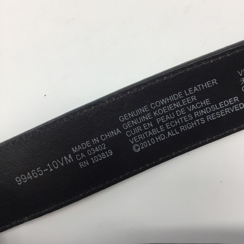 Harley Davidson Size 40 black leather silver letters belt Style 99465-10VM