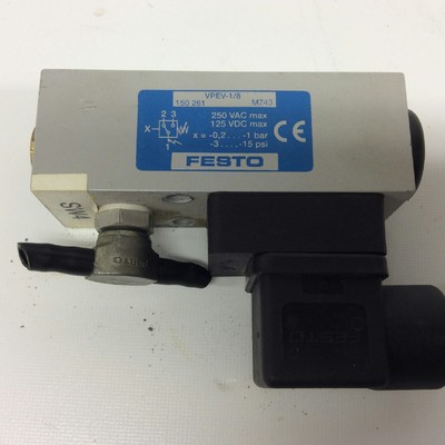 Festo VPEV-1/8 Solenoid Valve with B-12 Connector