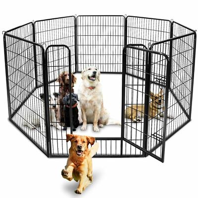 24 30''39'' Metal Dog Exercise Fence Playpen Kennel for Pet 8 Or 16 Panels Crate