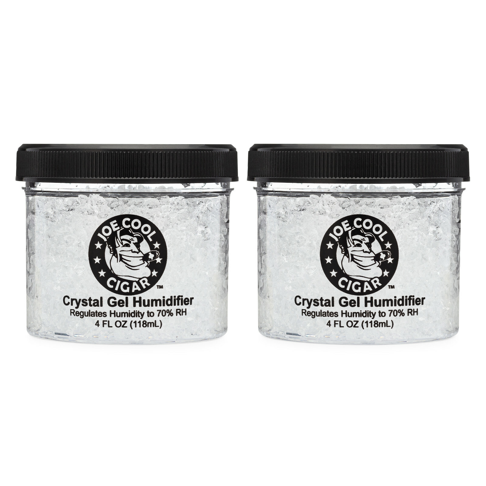 Crystal Gel 4 oz Humidifier Jar for Cigar Humidors - 2 PACK - Joe Cool Cigar