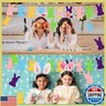 St Patricks Day Decorations Felt Shamrock Garland, Fufuddz Easter Bunny Banner Valentines Holiday Decor for Home Mantle Fireplace Office Wedding Happy Birthday Party Supplies Gifts for Women Girls