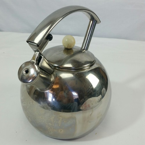 VINTAGE COPCO STAINLESS STEEL WHISTLING TEA POT/ KETTLE Thailand