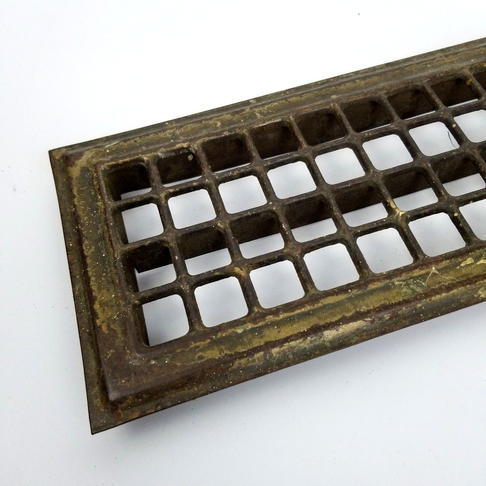 Metal Steel Floor Grate Register Vent Vintage Heating Air Conditioning HVAC