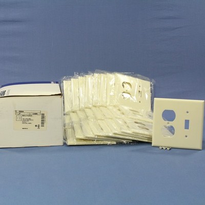 Eagle 2038B Almond 2-Gang Mid-Size Switch Receptacle Outlet Cover Plates 25-Pack