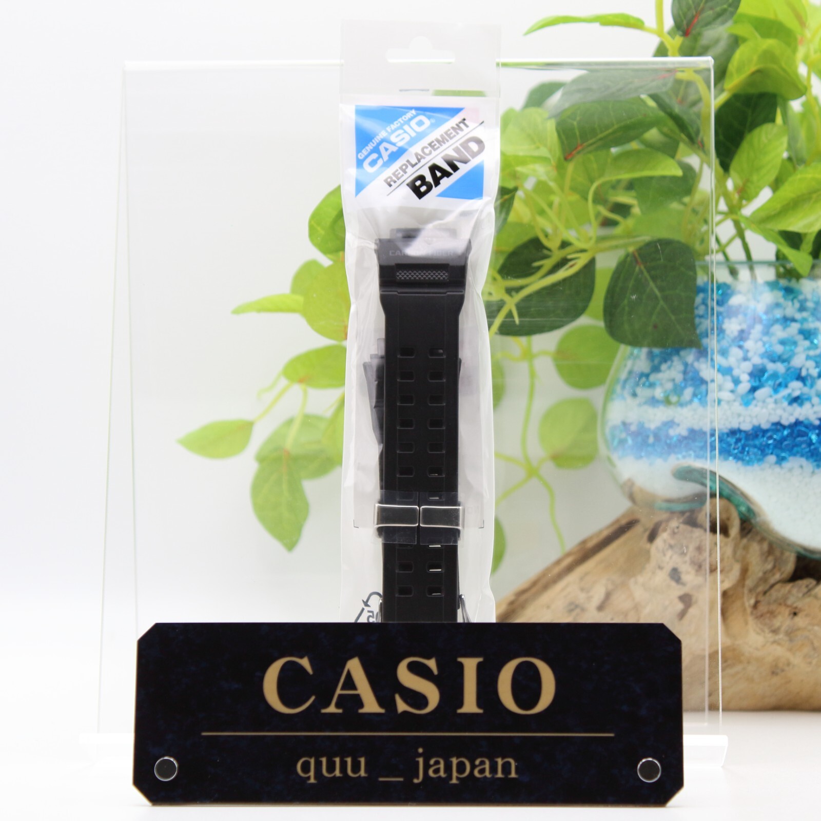 Pre-owned Casio 10455216 Watch Band Belt For Gw-9400j Carbon Fiber From Japan