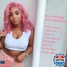 Lady Miranda Pink Wig Loose Wave Lace Part Wig Nature Curly Synthetic Heat Resistant Weave Full Wigs for Black Women (Pink)