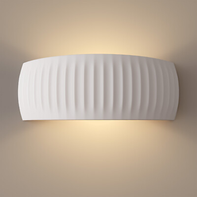 LED Gips Wandleuchte Wandlampe Leuchte Außenwandleuchte Gipsleuchte Gewölbt 30cm