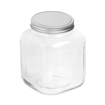 Clear Glass Food Storage Jar with Lid Container Canister Wide Mouth 1 Gallon